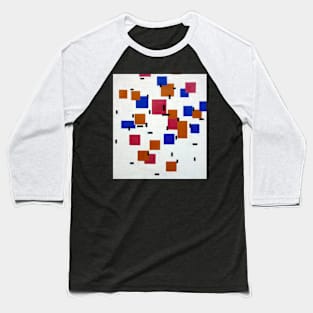 Abstract geometric piece of art by Piet Mondrian Baseball T-Shirt